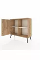 Commode Arges à 2 étagères avec une porte en pin-pin / pierre de lune