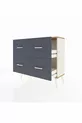 Commode Arges 4 tiroirs Pierre d'ailes-Pin/Anthracite