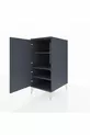 Chevet Kronos à 3 étagères et 2 portes Anthracite-Anthracite