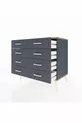 Commode Hyperion 8 tiroirs Anthracite-Cèdre/Anthracite