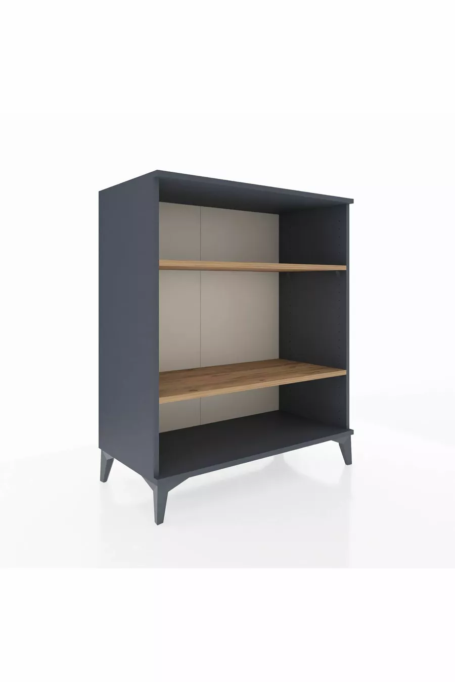 Commode Hyperion 2 étagères Anthracite-Pin