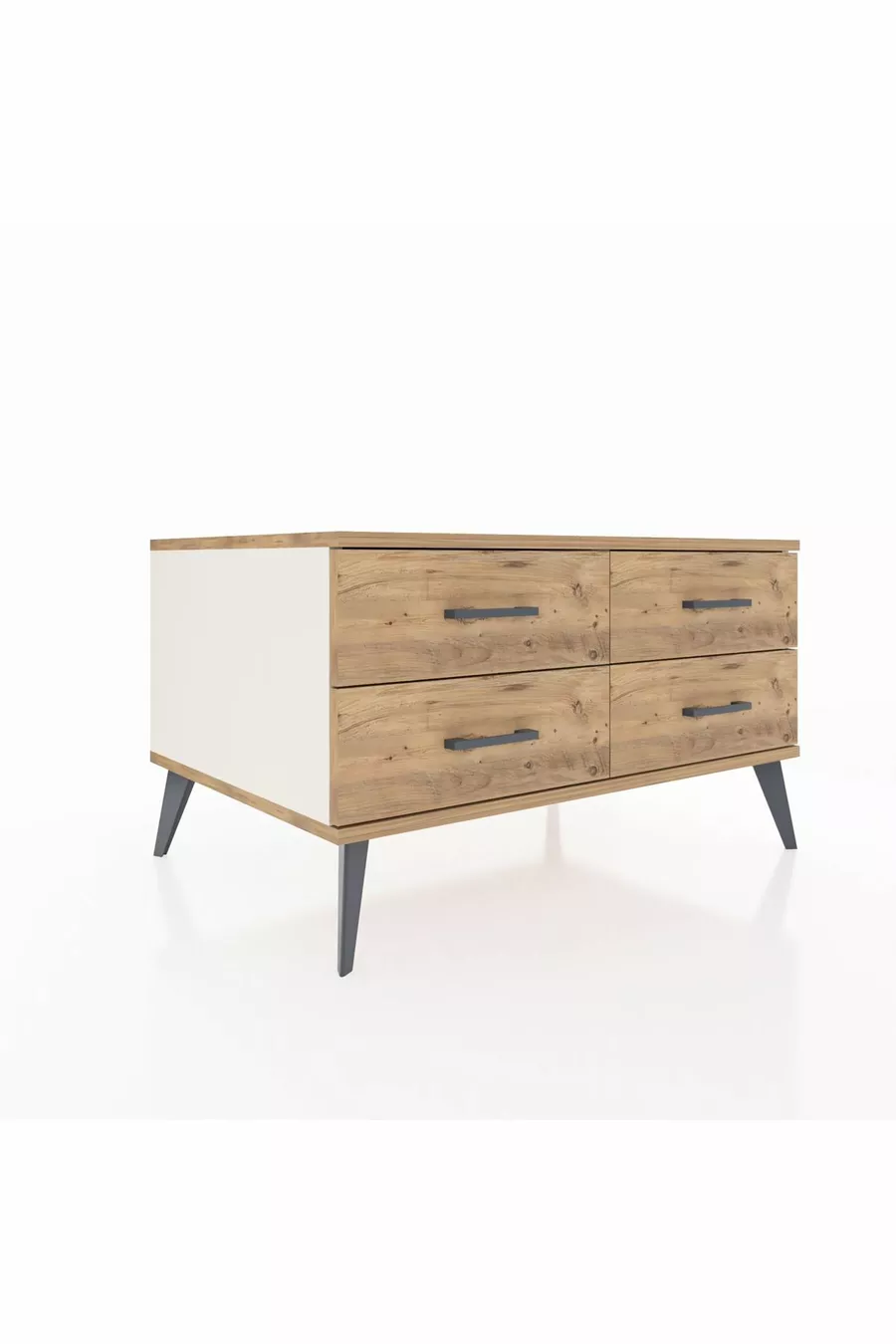 Commode Kronos 4 étagères Pierre de Lune-Pin
