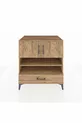 Kronos Dresser 4-Shelf Single Drawer 2-Door Pine-Pine