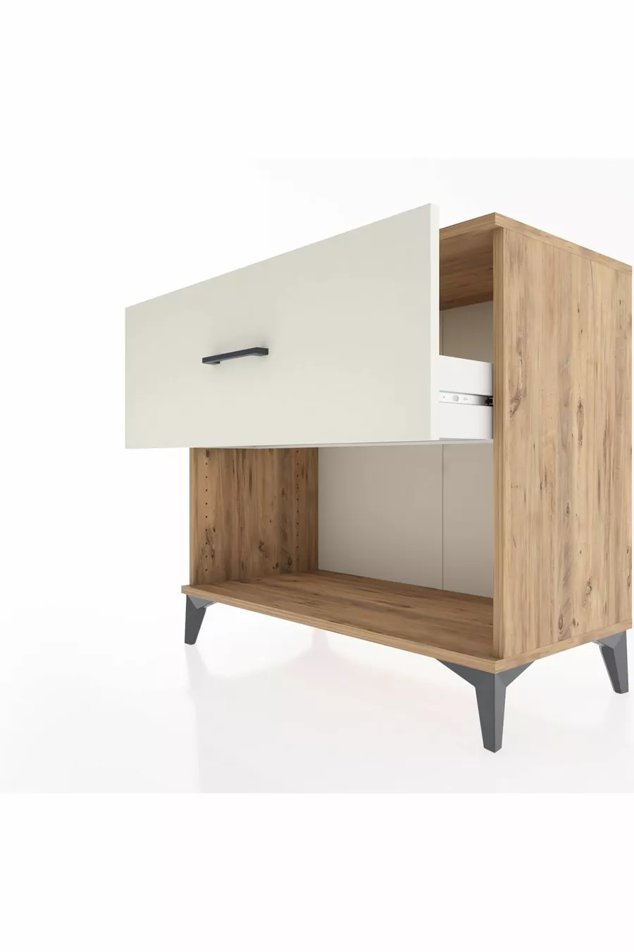 Hyperion Kommode mit einer Schublade Kiefer-Marmor