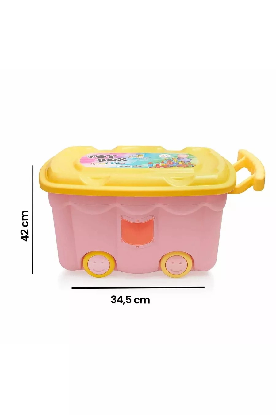 Wheeled Toy Box - Pink - Lt