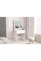 Luna Make-up Tafel, Met Planken, Lade, Spiegel, Wit