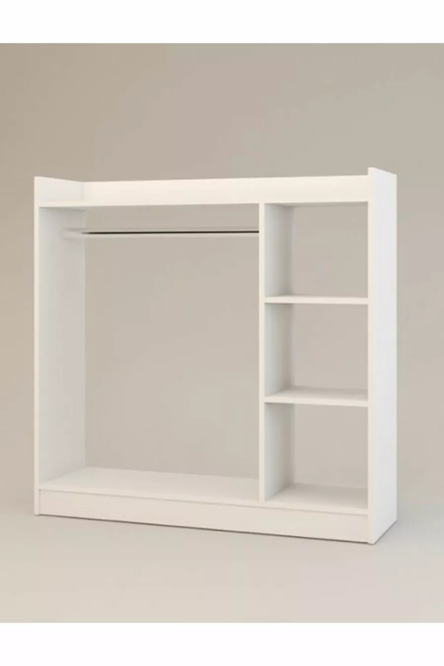 Armoire à vêtements pratique à 3 étagères - Blanche