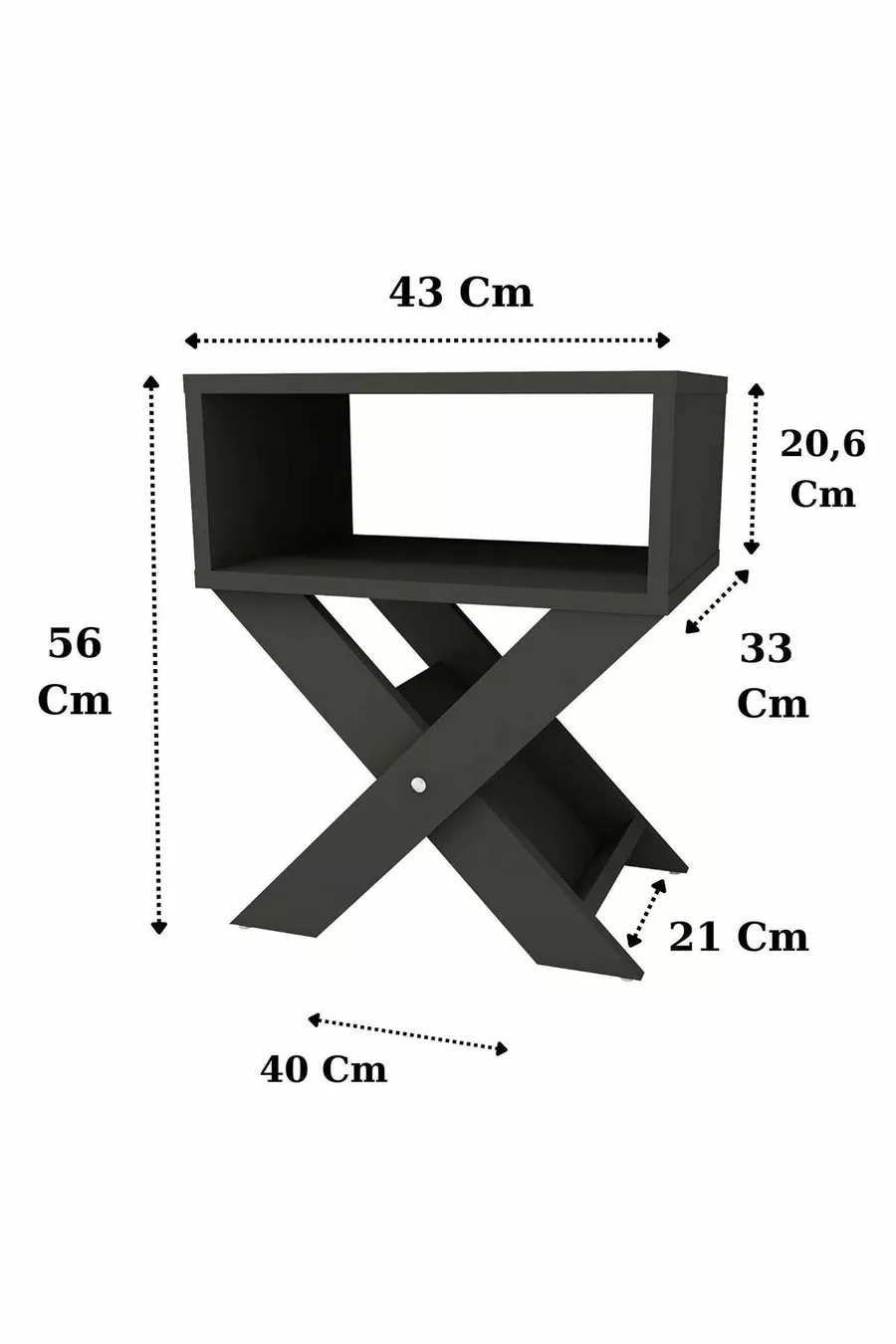X-Poot Nachtkastje met Tijdschriftenhouder Nachtkastje Bijzettafel Voor Bed