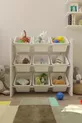 Armoire à jouets avec 9 paniers, adaptée aux enfants, armoire multi-usage, avec paniers blancs