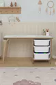 Table d'activités pour enfants à 3 tiroirs avec rouleau de papier pour dessin et chaise lapin