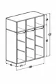 Bücherregal MDF Spielzeug-Aufbewahrungs- und Organisationsschrank Kit-batu-4
