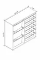 Armoire à 9 paniers Armoire polyvalente Armoire à jouets Noyer Safir