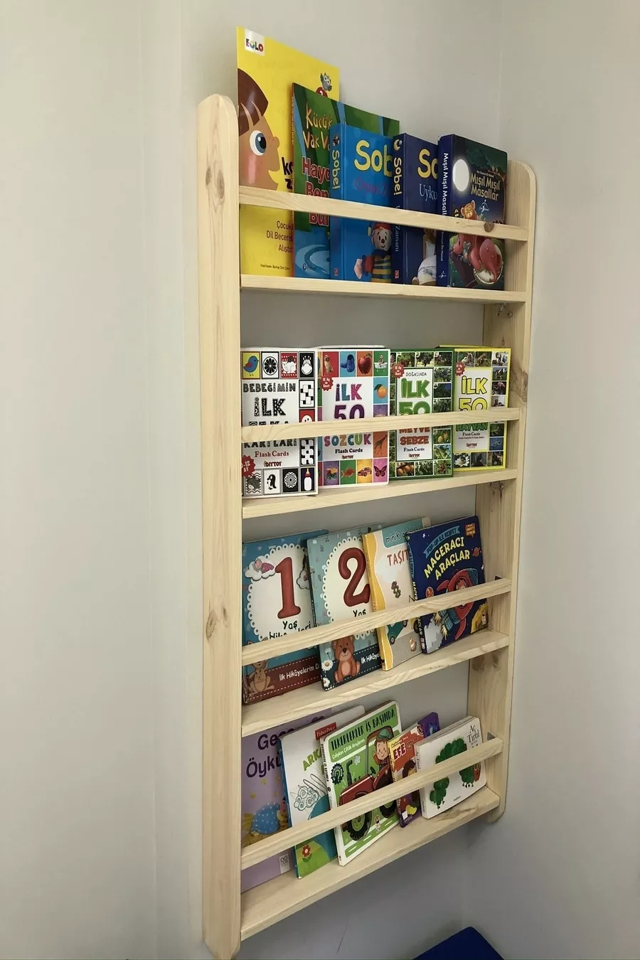 Bibliothèque Montessori pour enfants et bébés, étagère murale éducative en bois, cm