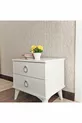 Table de chevet / Commode 2 tiroirs Argent / Chambre à coucher / Chambre d'adolescent / Chambre d'enfant / Chambre de bébé