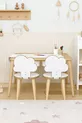 Table d'activité en bois avec 2 chaises, résistante à l'eau pour enfants