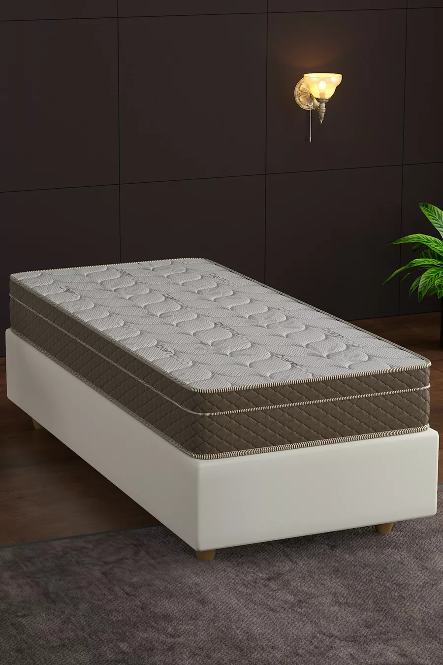 Matelas à ressorts Flora Full Orthopédique Lux Bamboo, options de taille