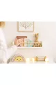 Libreria da parete Montessori con 2 appendini in MDF bianco