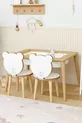 Table d'activité en bois avec 2 chaises, résistante à l'eau pour enfants