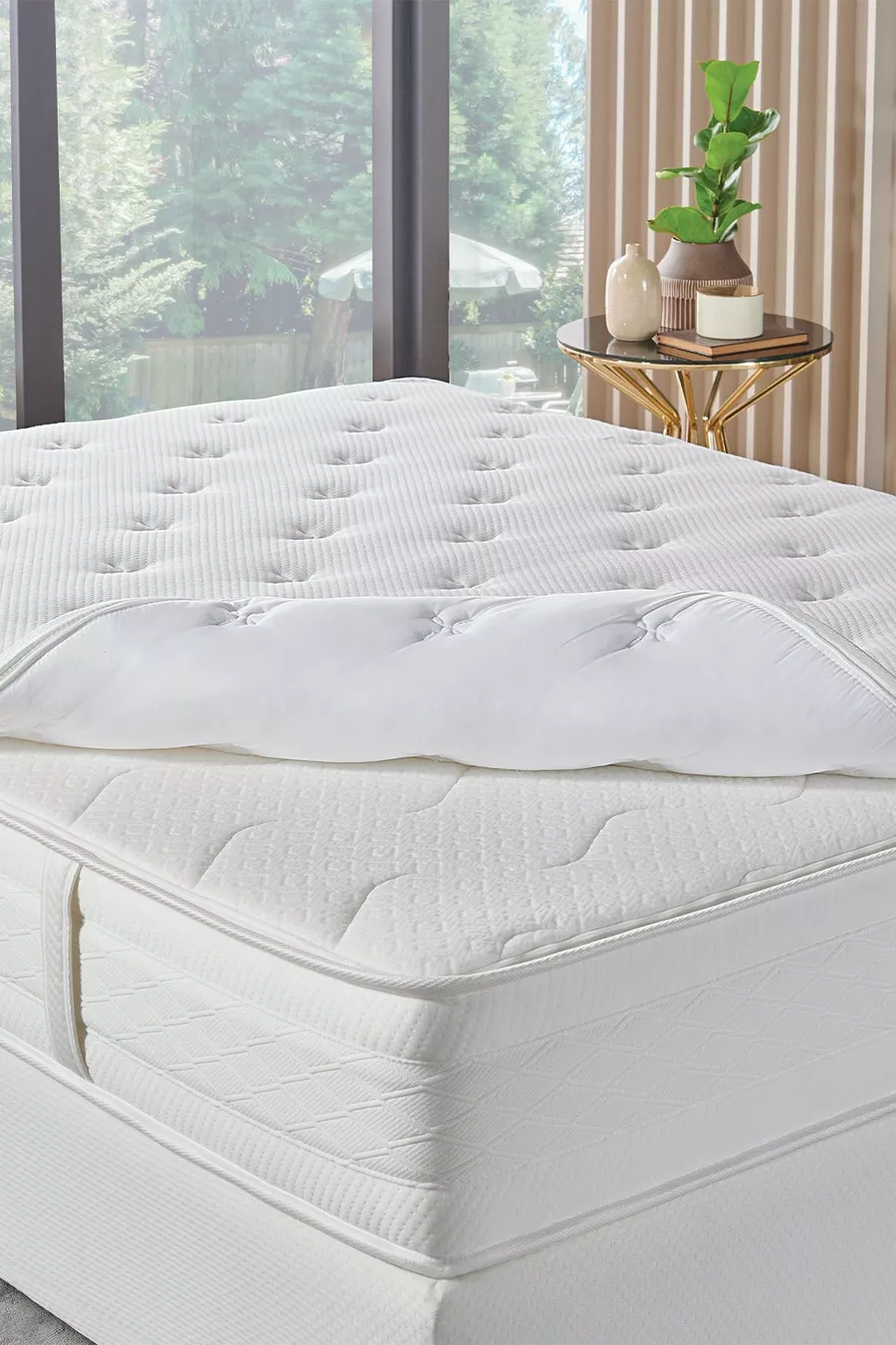 Matelas à ressorts à poches avec Visco et étoiles hybrides