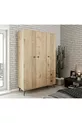 Akasya 3 Kapaklı 2 Çekmeceli Mdf Gardrop Elbise Dolabı Meşe - Tamamı 1. Kalite Mdf