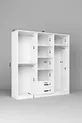 Armoire à vêtements Ekoser 6 portes 2 tiroirs blanc mat