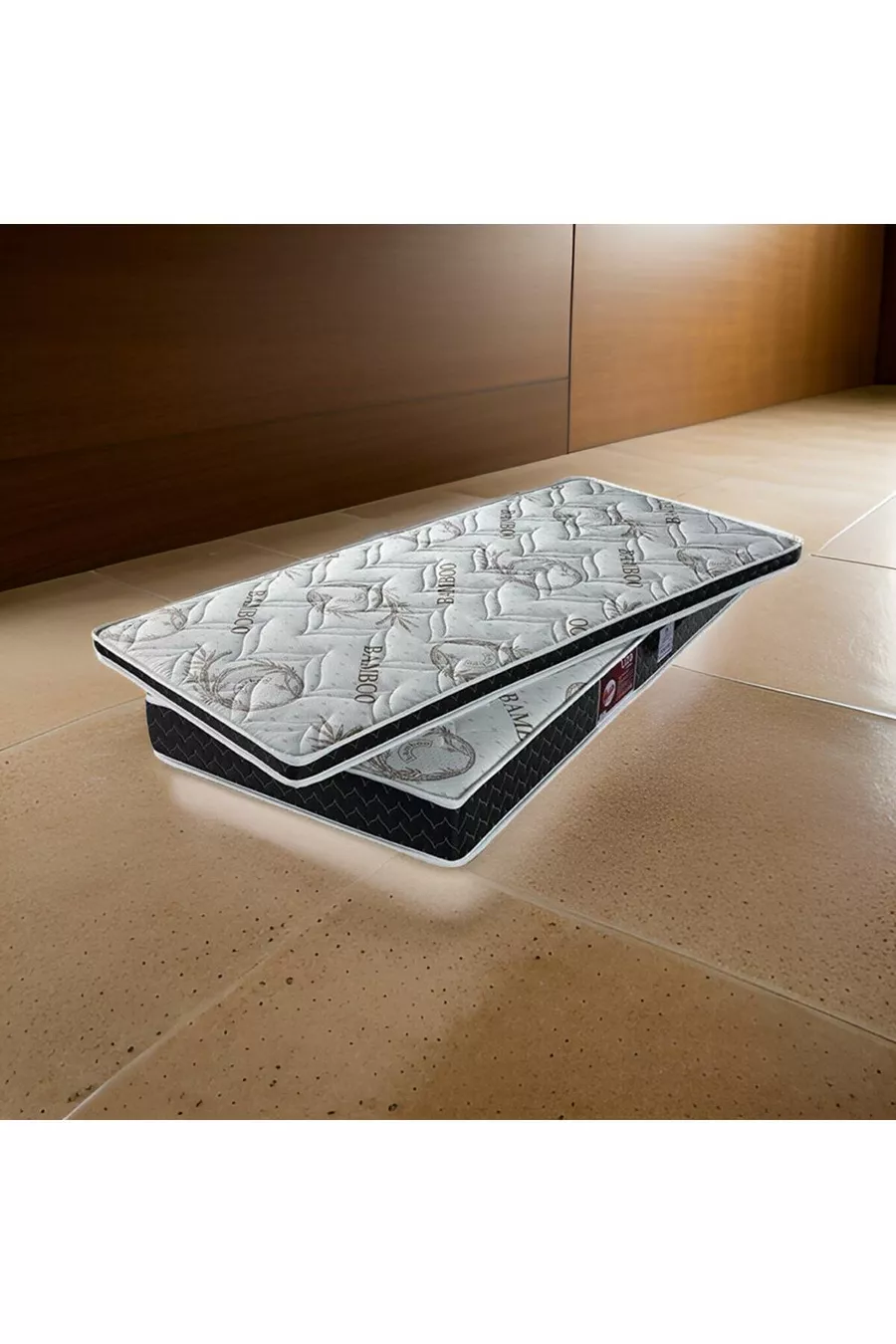 MATELAS EN ÉPONGE NATURELLE SLEEPNİCE AVEC COUCHE EN BAMBOU, LIT DE CAMP, TAILLE SPÉCIALE, SIMPLE OU DOUBLE, 5 cm