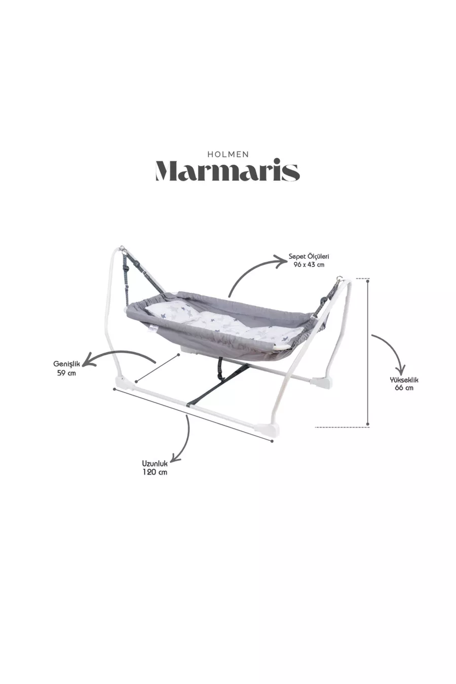 Hamac pour bébé Marmaris - Gris