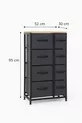 Commode à 8 tiroirs en cuir, organiseur de chambre à coucher avec tiroirs, organiseur de chambre d'enfant avec tiroirs
