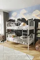 Bella Chambre d'Enfant avec Lit Superposé et Lit Métallique