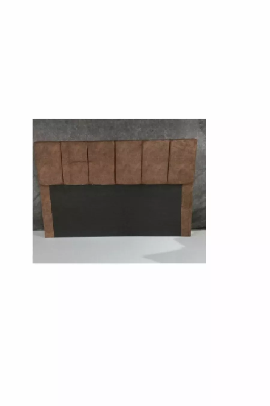 Tête de lit de base en nubuck fendu marron