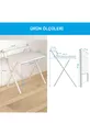 Table d'ordinateur portable élégante et durable avec pieds en métal non vacillants, bureau pliant, table de travail pour ordinateur portable