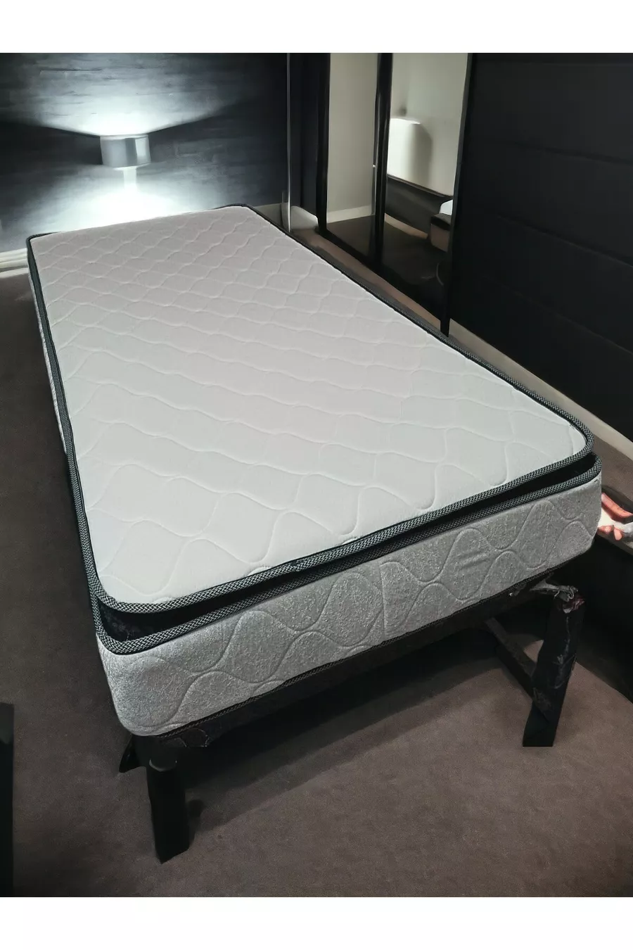 Matelas orthopédique de luxe en coton avec plume, avec protection, simple ou double