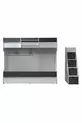 Bunk Bed, Kardem Bunk Bed with Drawer - Anthracite 3 Comfort Mattresses