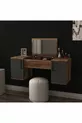 Mercan Makeup Table Wall-Mounted Makeup Table Space-Saving Color Lidya Anthracite