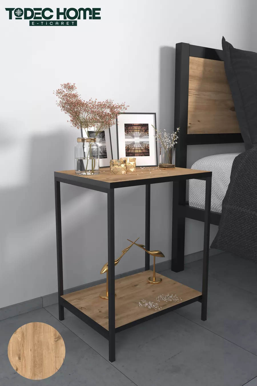 Tobi Commode Polyvalente Table d'Appoint Étagère Latérale