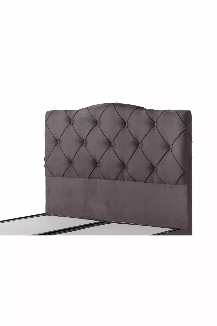 Tête de lit deluxe en tissu gris pour une personne cm