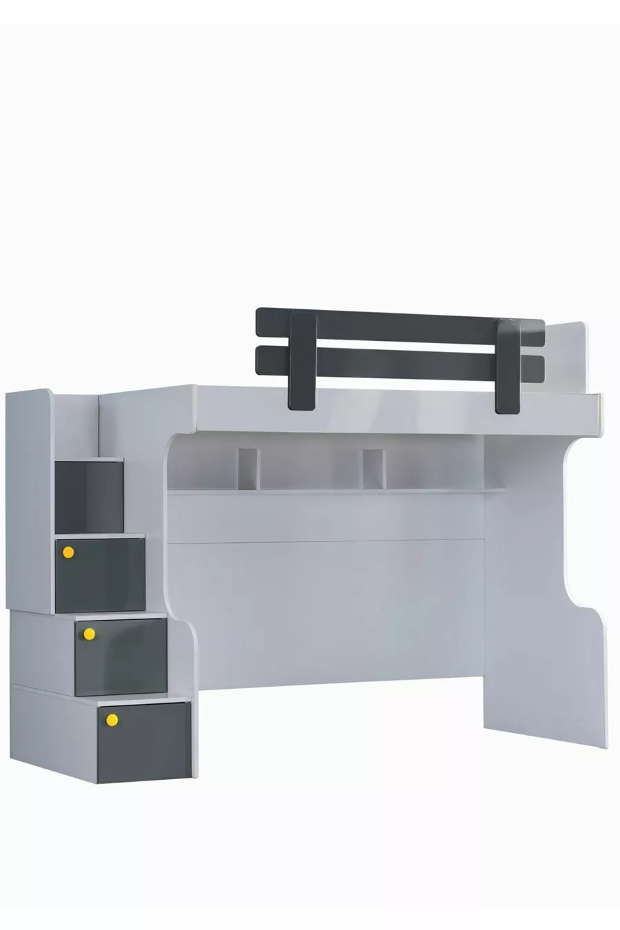Lits superposés, Lit superposé Metris avec bureau et armoire à 3 portes