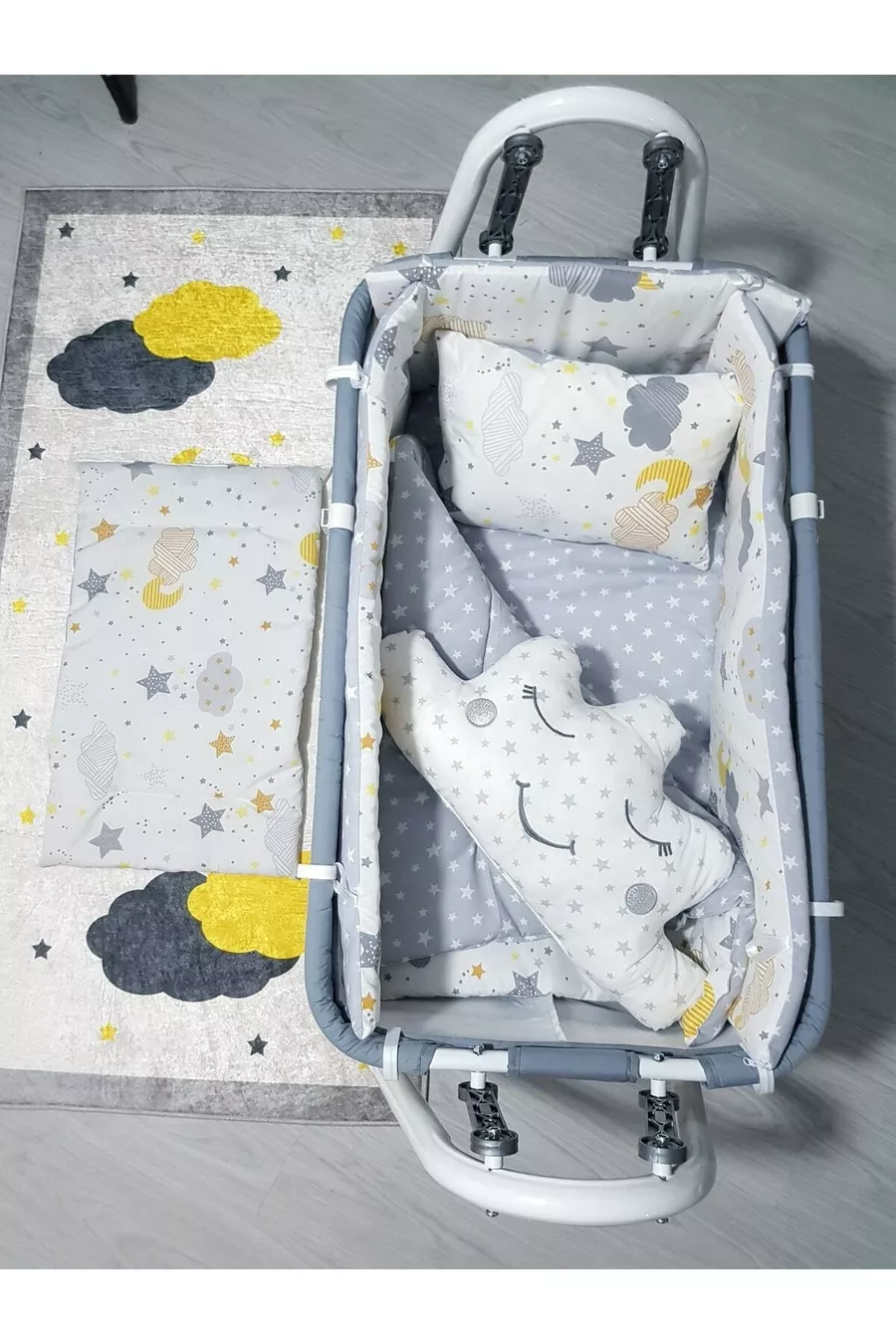 Culla Portatile Oscillante con Set per Dormire Vicino alla Mamma ** Con Cuscino Cambia Pannolino in Omaggio **