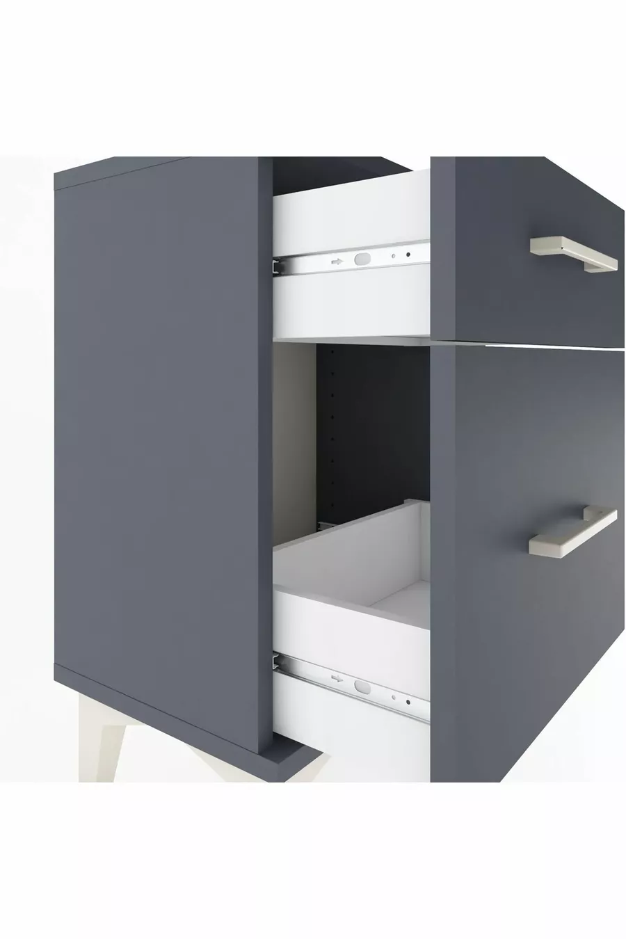 Arges Commode 2 Drawer Anthracite-Anthracite