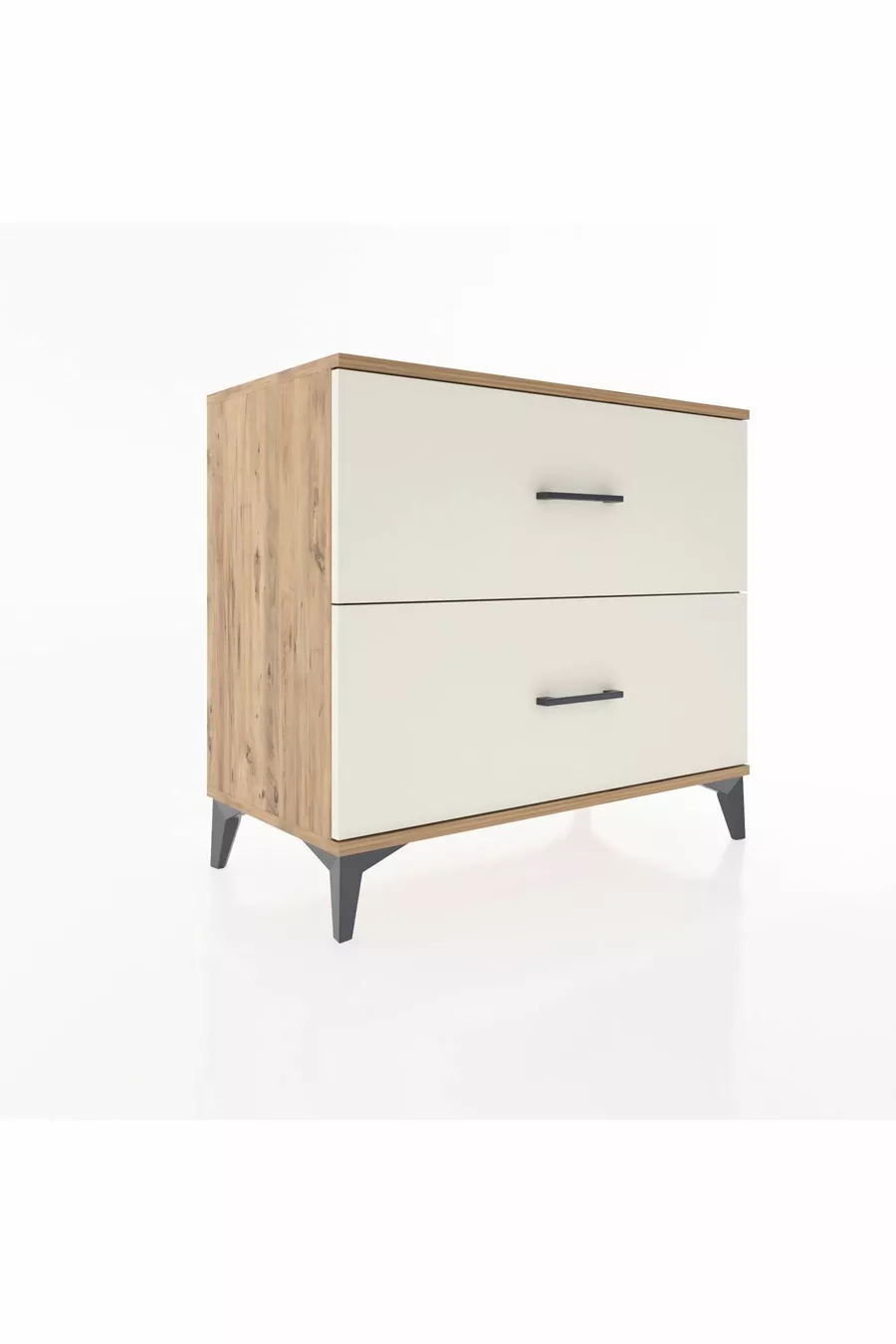 Commode Hyperion 2 tiroirs Pin-Ambre