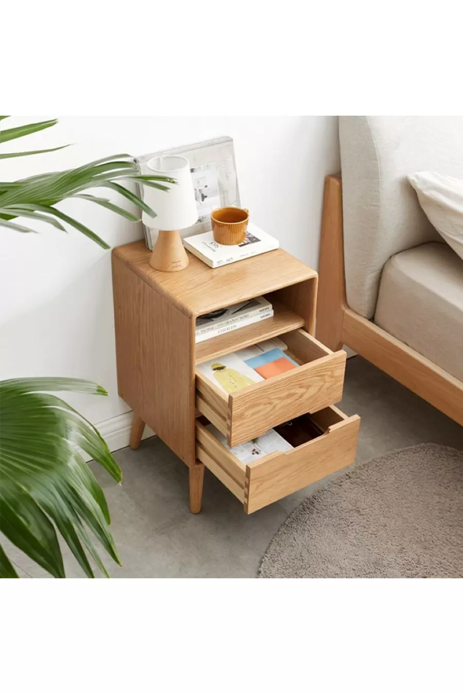 Aura Solid Wood Nightstand