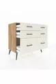 Commode Hyperion 6 tiroirs Pin-Pin / Pierre de lune