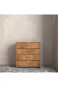 Commode en bois tendre de noyer à 4 tiroirs