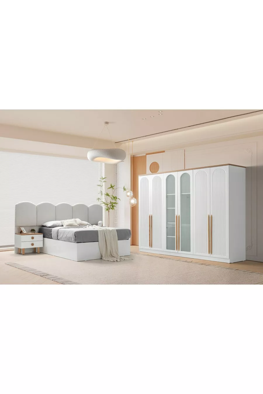 ENSEMBLE DE CHAMBRE À COUCHER MDF ALYA BAZALI
