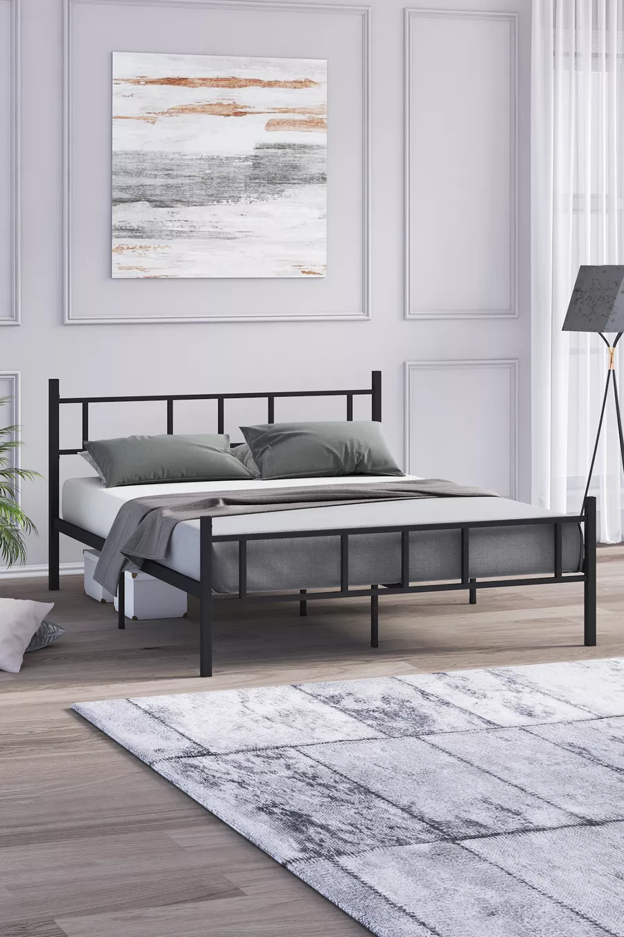 Metal Bed Frame, Akın Metal Bed Frame, Wrought Iron Bed Frame, Available in Various Sizes