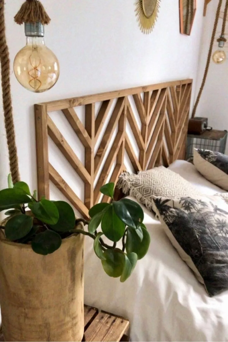 Tête de lit bohème & tête de lit en bois