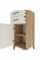 Commode Hyperion avec une étagère, 2 tiroirs et une porte, en pin et chêne