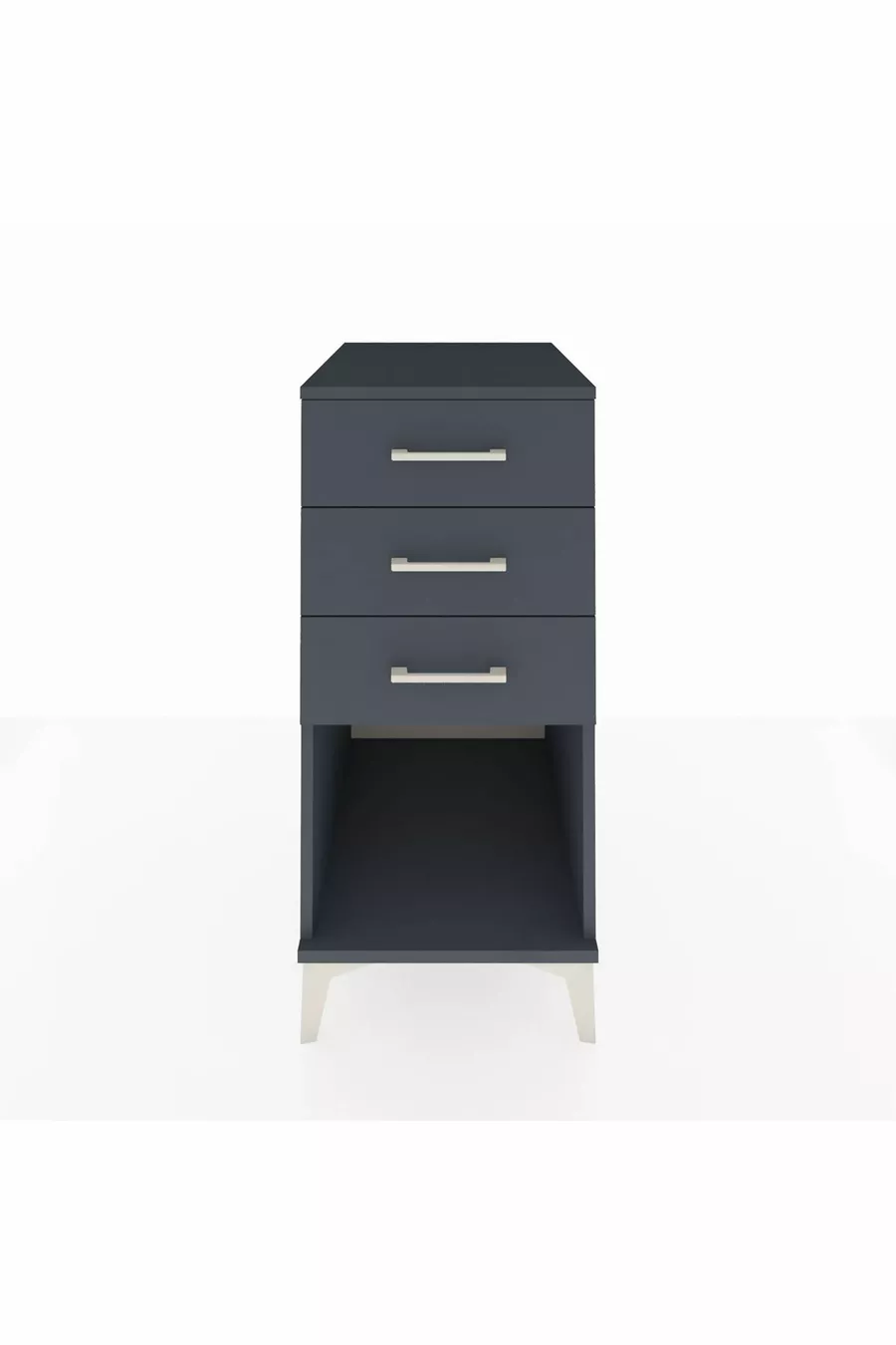 Kronos Nightstand 3 Drawers Anthracite-Anthracite