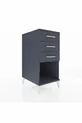 Kronos Nightstand 3 Drawers Anthracite-Anthracite