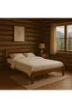 Lit en bois massif cm X cm Couleur noyer bois naturel